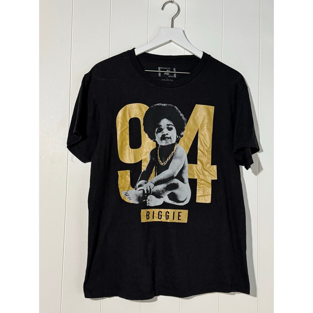 Notorious B.I.G. Big Poppa Ready To Die 1994 Graphic T-Shirt Black Size Large